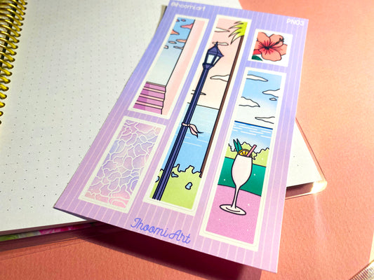 Sticker sheet | Landscape Set | Summer vibes