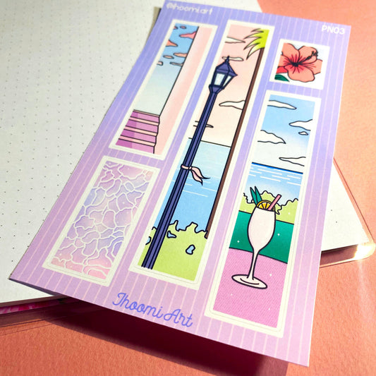 Sticker sheet | Landscape Set | Summer vibes