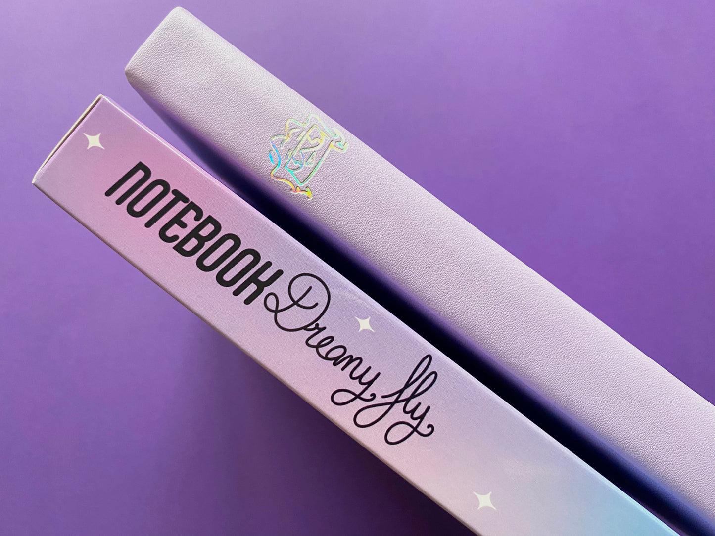 A5 Holographic Notebook – Dreamy Fly | Violet Ocean View Journal