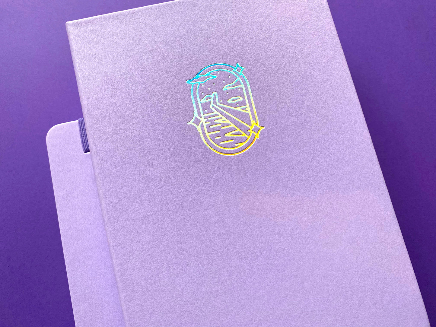 A5 Holographic Notebook – Dreamy Fly | Violet Ocean View Journal