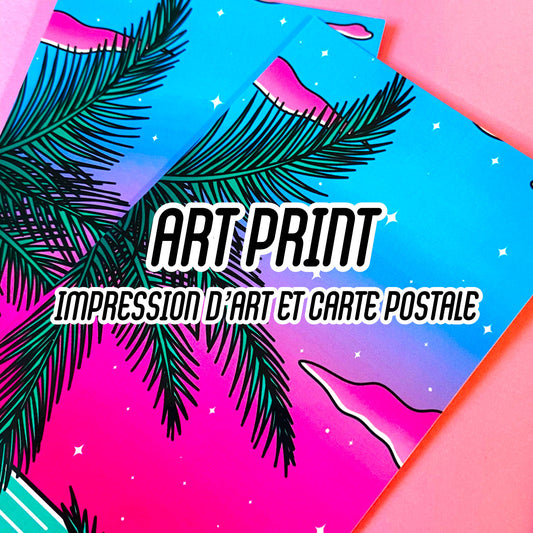 art print and postcard category