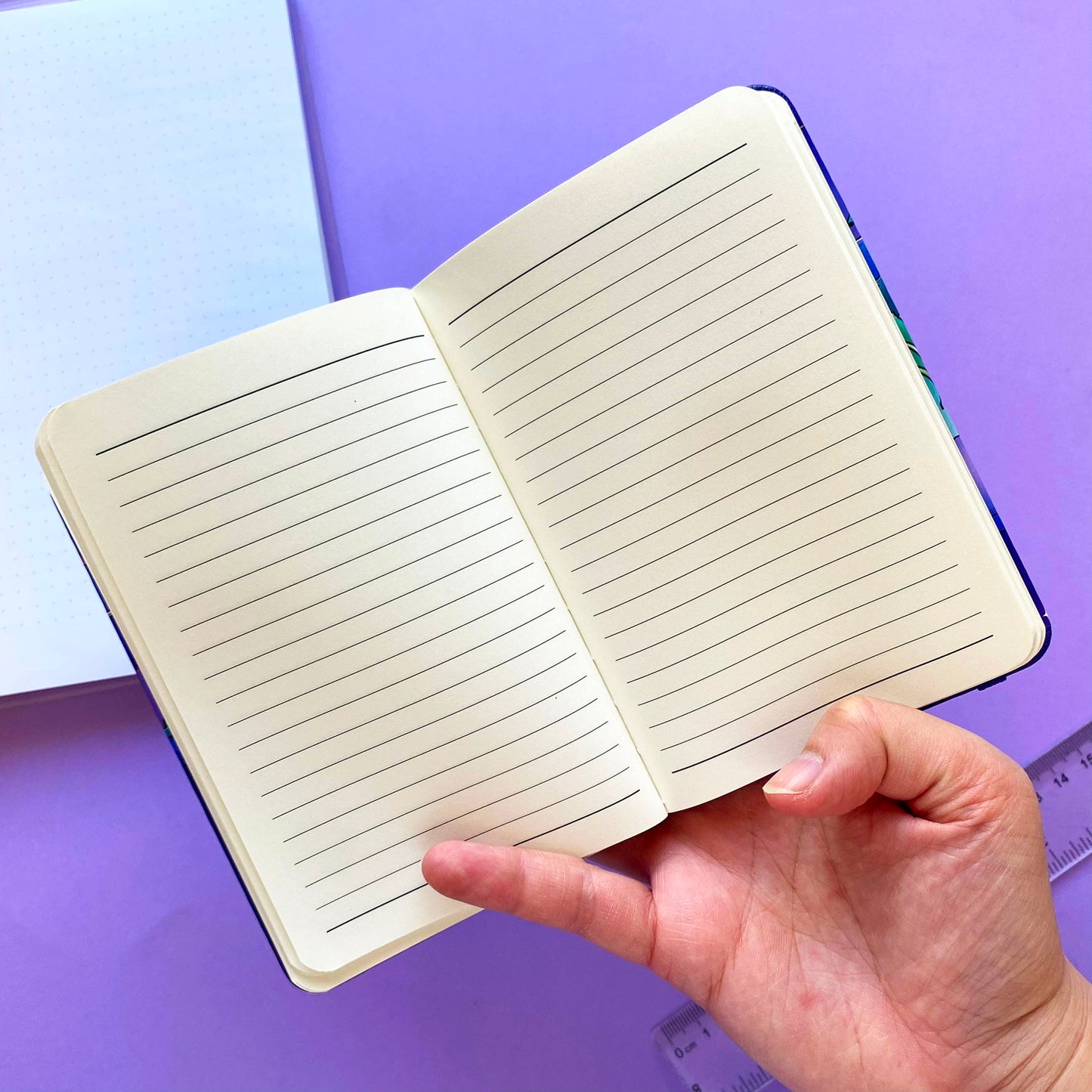 A6 Late Night Notebook - Hardcover, 120 lined pages | Vaporwave Night Illustration | ihoomiArt