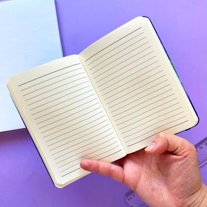 A6 Late Night Notebook - Hardcover, 120 lined pages | Vaporwave Night Illustration | ihoomiArt