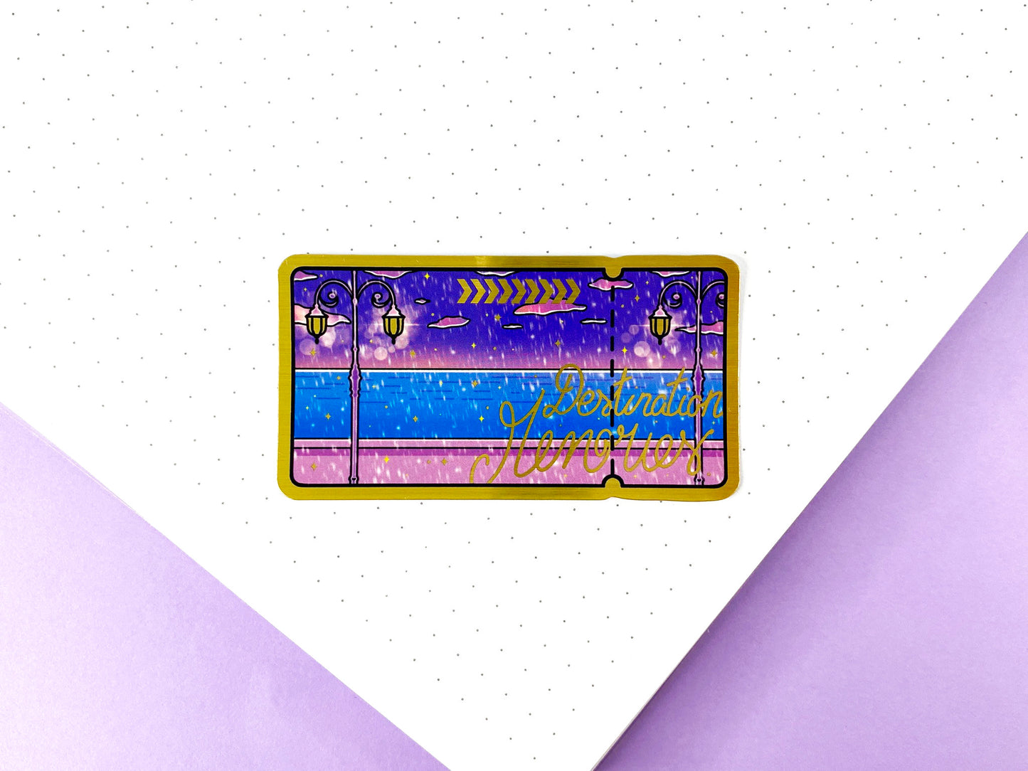 Stickers Doré Before Christmas | Ticket d'or "Destination Memories"