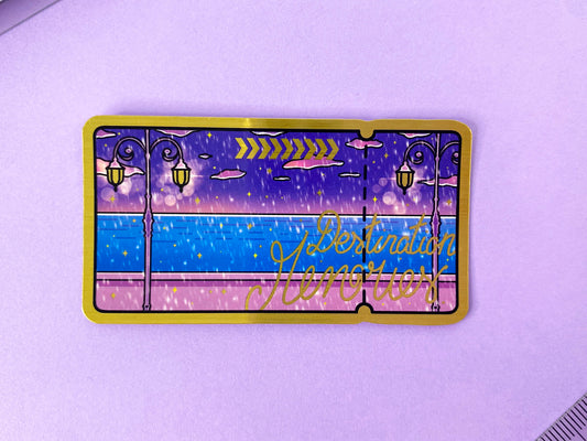 Stickers Doré Before Christmas | Ticket d'or "Destination Memories"