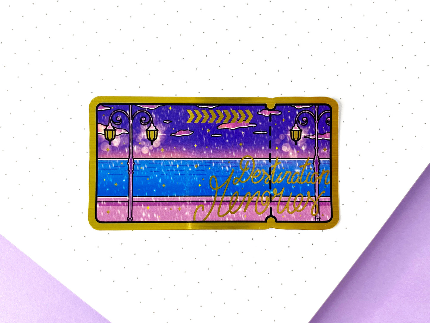 Stickers Doré Before Christmas | Ticket d'or "Destination Memories"