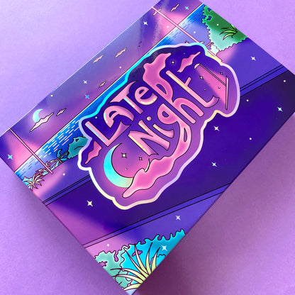 Late Night Stationery Gift Set – 16 pieces | Holographic Stickers, Notebook, Notepad | ihoomiArt