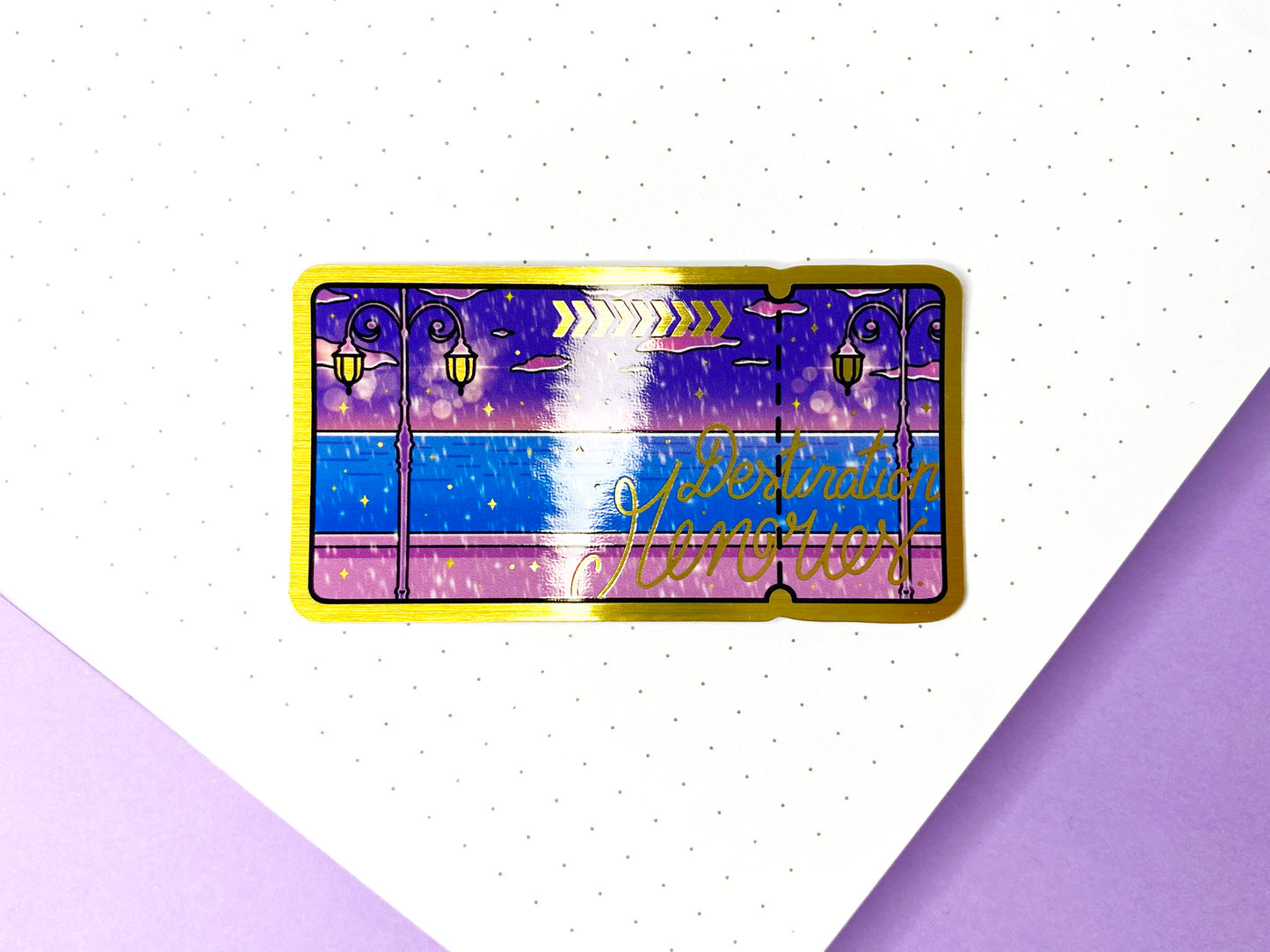 Stickers Doré Before Christmas | Ticket d'or "Destination Memories"