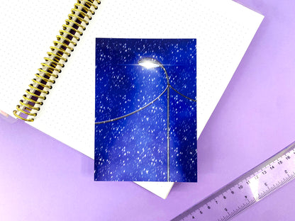 Before Christmas A6 Glossy Poscard | Winter Night in the street