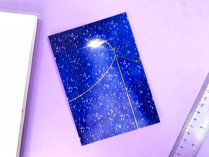 Before Christmas A6 Glossy Poscard | Winter Night in the street