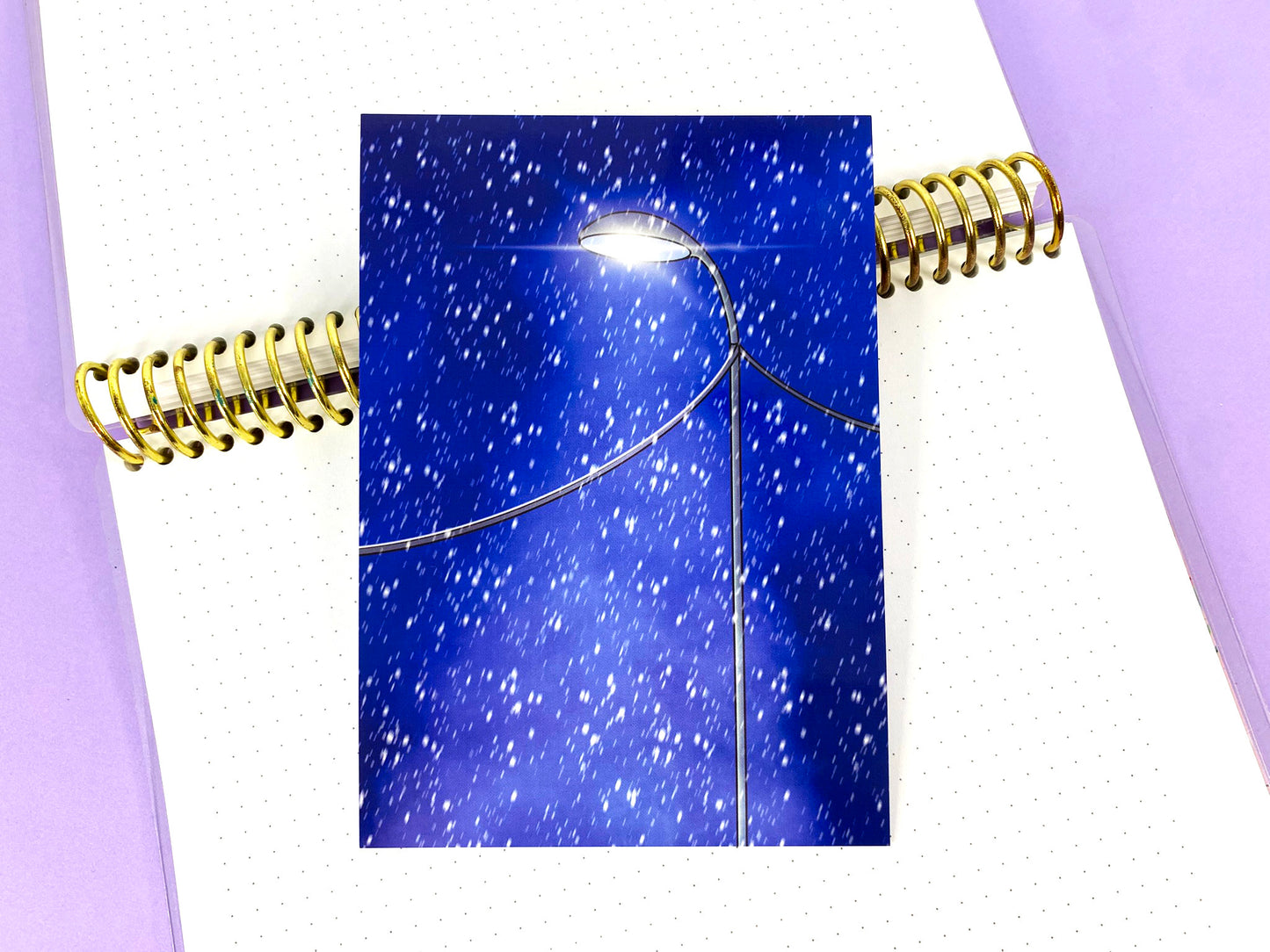 Before Christmas A6 Glossy Poscard | Winter Night in the street