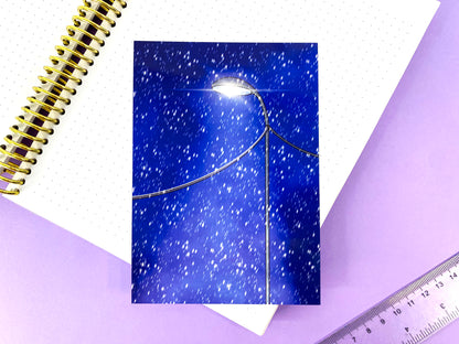 Before Christmas A6 Glossy Poscard | Winter Night in the street