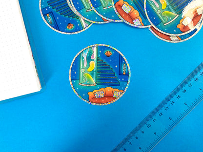 Nostalgic Fish Sticker holographique - Under the Sea Penthouse