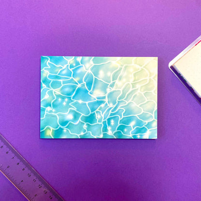 Aesthetic A6 notepad "Ocean and light" | Aesthetic water | Blue & Light
