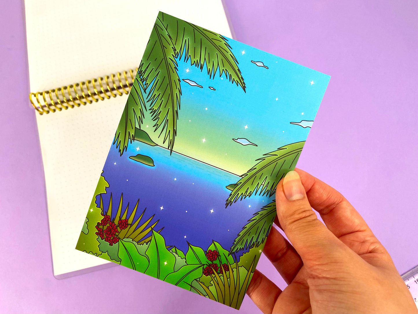 Tropical Exploration A6 Postcard/Art Print | Lost in the heights of the jungle