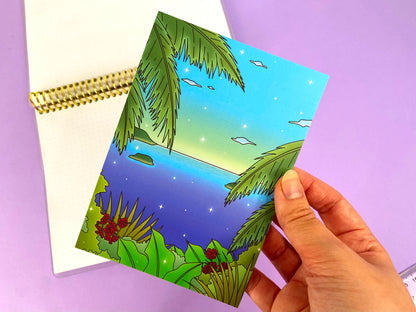 Tropical Exploration A6 Postcard/Art Print | Lost in the heights of the jungle