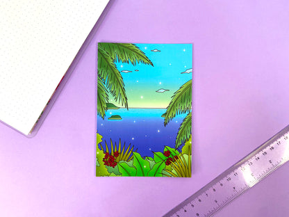Tropical Exploration A6 Postcard/Art Print | Lost in the heights of the jungle