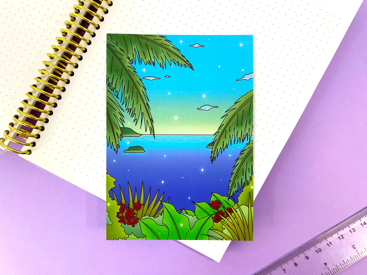 Tropical Exploration A6 Postcard/Art Print | Lost in the heights of the jungle