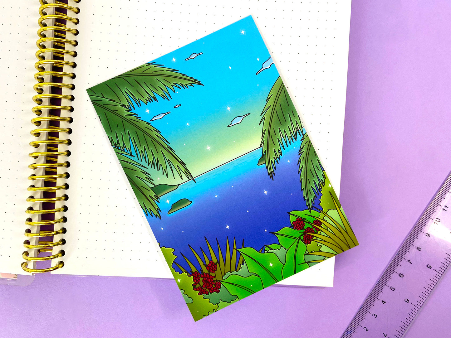 Tropical Exploration A6 Postcard/Art Print | Lost in the heights of the jungle
