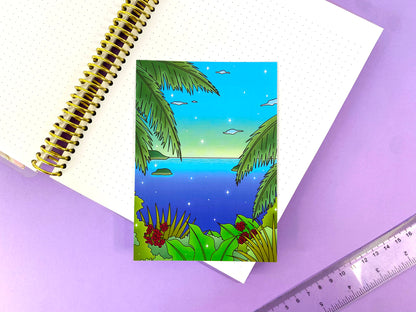 Tropical Exploration A6 Postcard/Art Print | Lost in the heights of the jungle