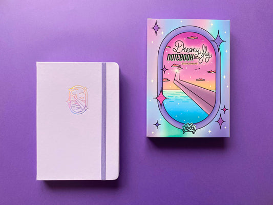 A5 Notebook Holographic - "Dreamy Fly" with protective gift box