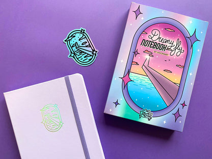 Carnet A5 Holographique "Dreamy Fly" avec boîte protectrice