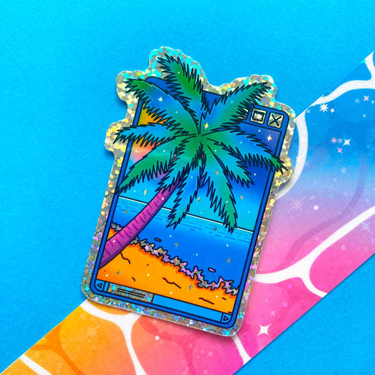 Holographic Glitters Sticker Nostalgic Fish Collection | Digital vision  in a dreamy beach